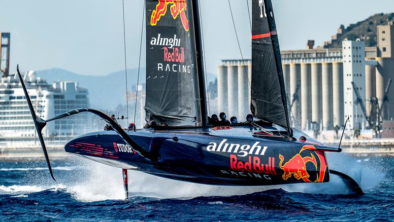 Alinghi Red Bull Racing - AC75 - Day 88 - Barcelona - October 4, 2023 photo copyright Paul Todd/America's Cup taken at Real Club Nautico de Barcelona and featuring the AC75 class