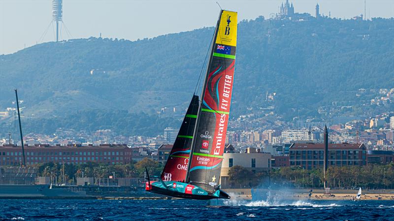 Emirates Team New Zealand - AC75 - Day 45 - Barcelona - October 9, 2023 - photo © Ugo Fonolla / America's Cup