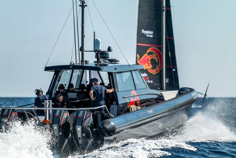 Alinghi Red Bull Racing - AC75 - Day 90 - Barcelona - October 9, 2023 photo copyright Paul Todd/America's Cup taken at Real Club Nautico de Barcelona and featuring the AC75 class