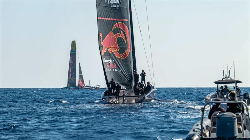 Alinghi Red Bull Racing - AC75 - Day 90 - Barcelona - October 9, 2023 photo copyright Paul Todd/America's Cup taken at Real Club Nautico de Barcelona and featuring the AC75 class