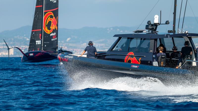 Alinghi Red Bull Racing - AC75 - Day 90 - Barcelona - October 9, 2023 photo copyright Paul Todd/America's Cup taken at Real Club Nautico de Barcelona and featuring the AC75 class