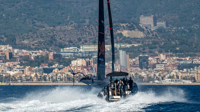 Alinghi Red Bull Racing - AC75 - Day 90 - Barcelona - October 9, 2023 photo copyright Paul Todd/America's Cup taken at Real Club Nautico de Barcelona and featuring the AC75 class