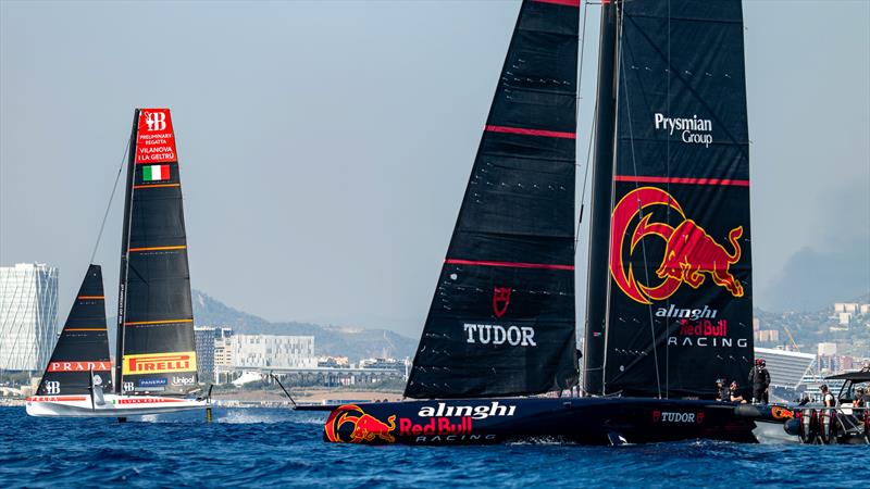 Alinghi Red Bull Racing - AC75 - Day 90 - Barcelona - October 9, 2023 photo copyright Paul Todd/America's Cup taken at Real Club Nautico de Barcelona and featuring the AC75 class