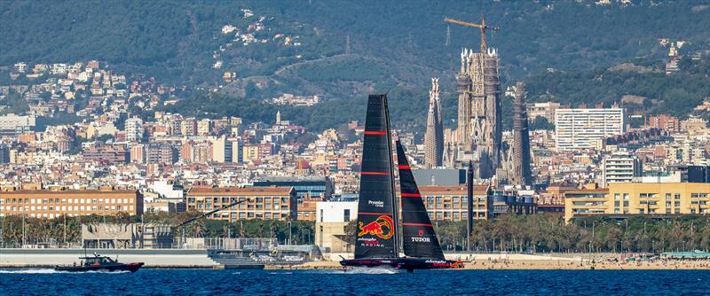 Alinghi Red Bull Racing - AC75 - Day 90 - Barcelona - October 9, 2023 photo copyright Paul Todd/America's Cup taken at Real Club Nautico de Barcelona and featuring the AC75 class