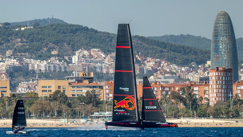 Alinghi Red Bull Racing - AC75 - Day 91 - Barcelona - October 10, 2023 photo copyright Paul Todd/America's Cup taken at Real Club Nautico de Barcelona and featuring the AC75 class