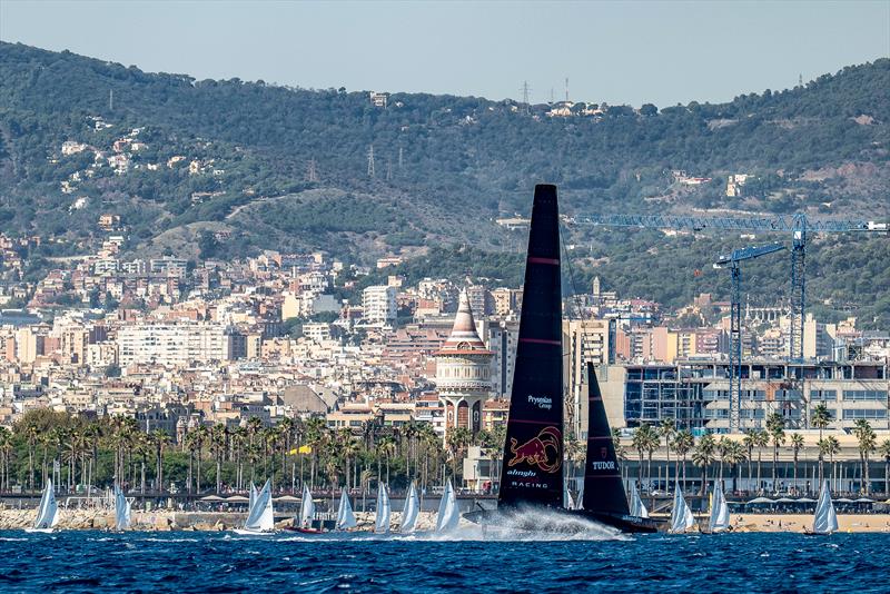 Alinghi Red Bull Racing - AC75 - Day 91 - Barcelona - October 10, 2023 photo copyright Paul Todd/America's Cup taken at Real Club Nautico de Barcelona and featuring the AC75 class