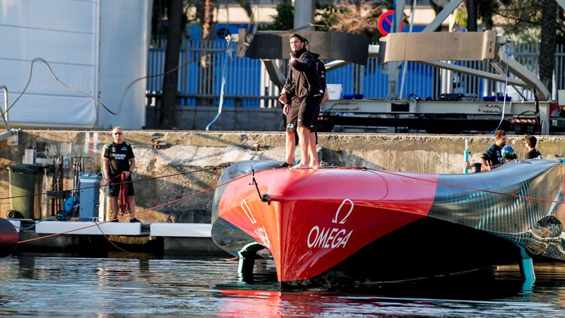 Emirates Team New Zealand - Tow test - AC75 - Day 46 - Barcelona - October 10, 2023 - photo © Ugo Fonolla / America's Cup