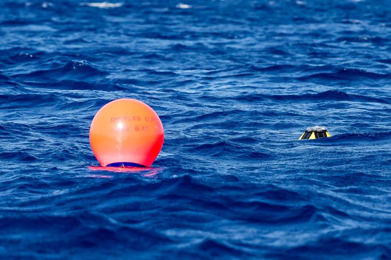 Wave bouy (submerged) and market bouy - Barcelona - October 10, 2023 photo copyright Ugo Fonolla / America's Cup taken at Real Club Nautico de Barcelona and featuring the AC75 class