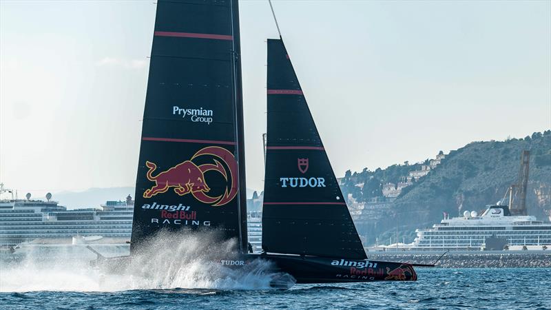 Alinghi Red Bull Racing - AC75 - Day 93 - Barcelona - October 13, 2023 photo copyright Paul Todd/America's Cup taken at Real Club Nautico de Barcelona and featuring the AC75 class