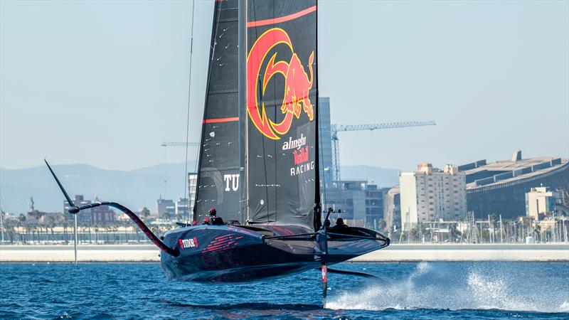 Alinghi Red Bull Racing - AC75 - Day 92 - Barcelona - October 11, 2023 photo copyright Paul Todd/America's Cup taken at Real Club Nautico de Barcelona and featuring the AC75 class