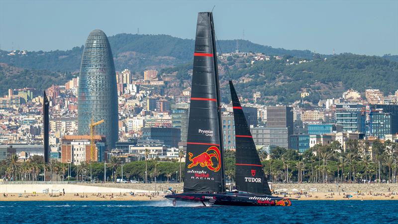 Alinghi Red Bull Racing - AC75 - Day 92 - Barcelona - October 11, 2023 photo copyright Paul Todd/America's Cup taken at Real Club Nautico de Barcelona and featuring the AC75 class