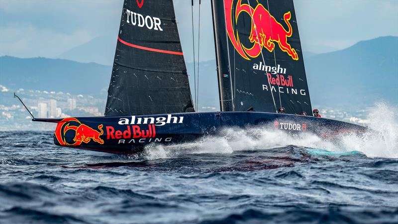 Alinghi Red Bull Racing - AC75 - Day 95 - Barcelona - October 18, 2023 photo copyright Paul Todd/America's Cup taken at Real Club Nautico de Barcelona and featuring the AC75 class