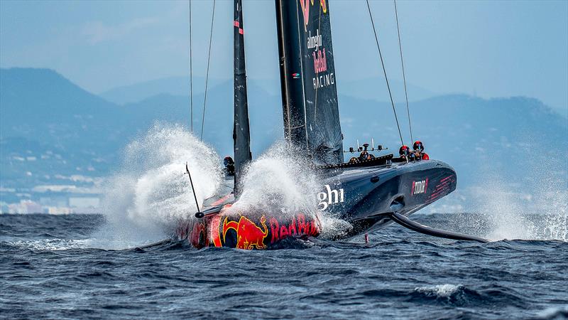 Alinghi Red Bull Racing - AC75 - Day 95 - Barcelona - October 18, 2023 photo copyright Paul Todd/America's Cup taken at Real Club Nautico de Barcelona and featuring the AC75 class