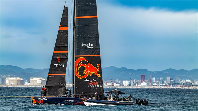 Alinghi Red Bull Racing - AC75 - Day 96 - Barcelona - October 19, 2023 photo copyright Paul Todd/America's Cup taken at Real Club Nautico de Barcelona and featuring the AC75 class