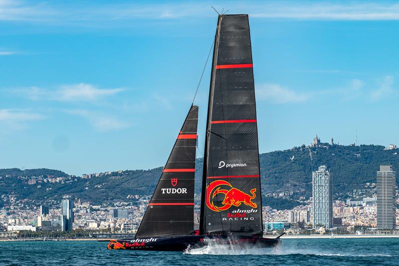 Alinghi Red Bull Racing - AC75 - Day 97 - Barcelona - October 21, 2023 photo copyright Paul Todd/America's Cup taken at Real Club Nautico de Barcelona and featuring the AC75 class