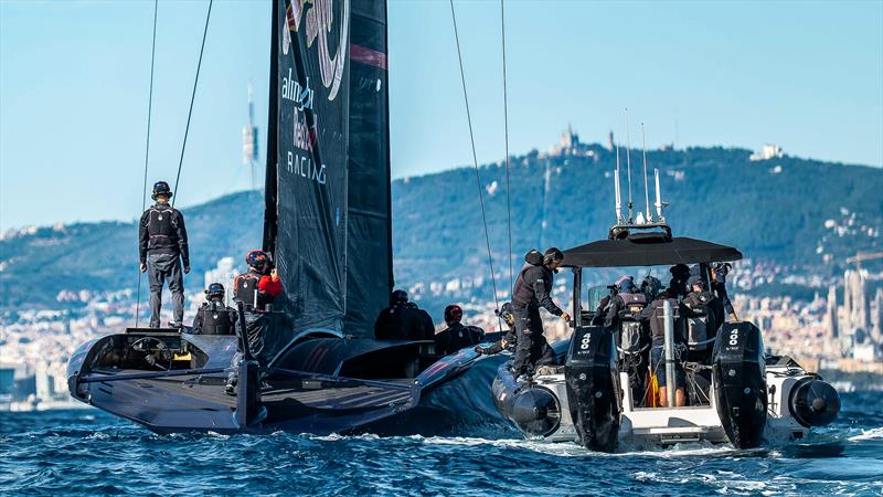 Alinghi Red Bull Racing - AC75 - Day 97 - Barcelona - October 21, 2023 photo copyright Paul Todd/America's Cup taken at Real Club Nautico de Barcelona and featuring the AC75 class