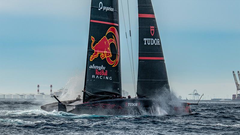 Alinghi Red Bull Racing - AC75 - Day 99 - Barcelona - October 26, 2023 photo copyright Paul Todd/America's Cup taken at Real Club Nautico de Barcelona and featuring the AC75 class