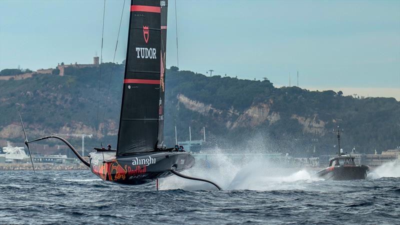 Alinghi Red Bull Racing - AC75 - Day 99 - Barcelona - October 26, 2023 photo copyright Paul Todd/America's Cup taken at Real Club Nautico de Barcelona and featuring the AC75 class