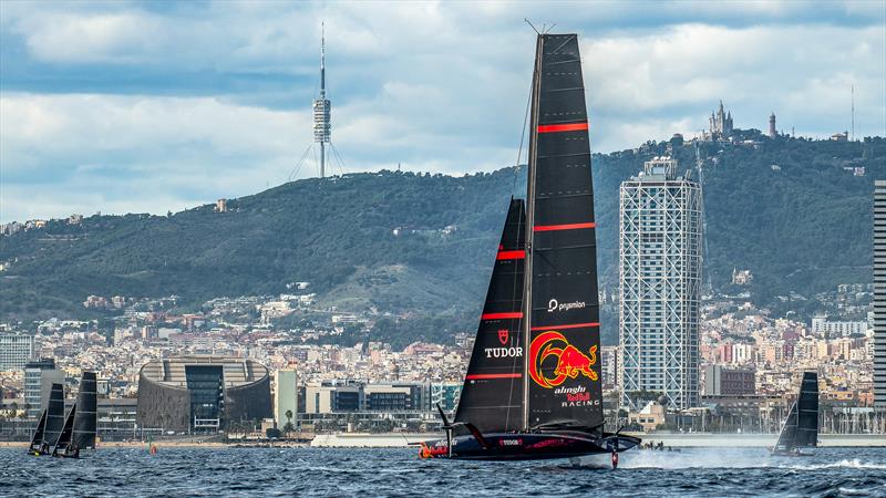 Alinghi Red Bull Racing - AC75 - Day 99 - Barcelona - October 26, 2023 photo copyright Paul Todd/America's Cup taken at Real Club Nautico de Barcelona and featuring the AC75 class