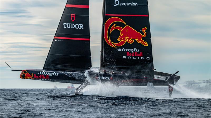 Alinghi Red Bull Racing - AC75 - Day 99 - Barcelona - October 26, 2023 photo copyright Paul Todd/America's Cup taken at Real Club Nautico de Barcelona and featuring the AC75 class