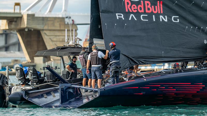 Alinghi Red Bull Racing - AC75 - Day 99 - Barcelona - October 26, 2023 photo copyright Paul Todd/America's Cup taken at Real Club Nautico de Barcelona and featuring the AC75 class