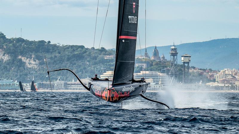 Alinghi Red Bull Racing - AC75 - Day 99 - Barcelona - October 26, 2023 photo copyright Paul Todd/America's Cup taken at Real Club Nautico de Barcelona and featuring the AC75 class