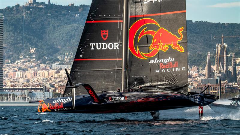 Alinghi Red Bull Racing - AC75 - Day 101 - Barcelona - November 13, 2022 photo copyright Alex Carabi / America's Cup taken at Real Club Nautico de Barcelona and featuring the AC75 class