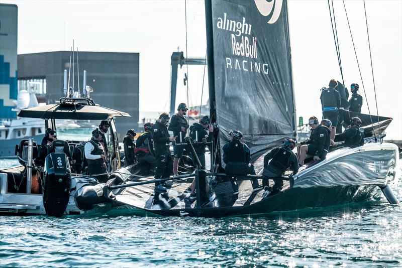 Alinghi Red Bull Racing - AC75 - Day 101 - Barcelona - November 13, 2022 photo copyright Alex Carabi / America's Cup taken at Real Club Nautico de Barcelona and featuring the AC75 class