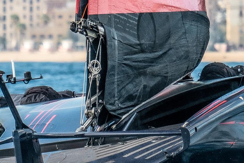 New mainsheet system - Alinghi Red Bull Racing - AC75 - Day 103 - Barcelona - November 17, 2022 - photo © Alex Carabi / America's Cup