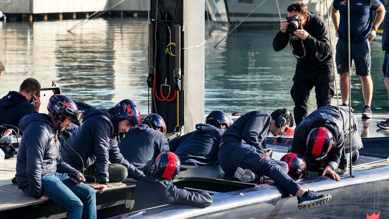 Alinghi Red Bull Racing - AC75 - Day 104 - Barcelona - December 7, 2023 photo copyright Alex Carabi / America's Cup taken at Real Club Nautico de Barcelona and featuring the AC75 class