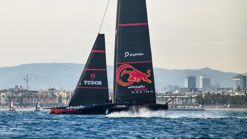 Alinghi Red Bull Racing - AC75 - Day 104 - Barcelona - December 7, 2023 photo copyright Alex Carabi / America's Cup taken at Real Club Nautico de Barcelona and featuring the AC75 class