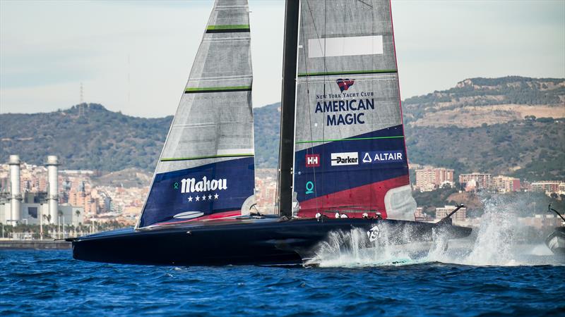 Alinghi Red Bull Racing - AC75 - Day 104 - Barcelona - December 7, 2023 photo copyright Alex Carabi / America's Cup taken at Real Club Nautico de Barcelona and featuring the AC75 class