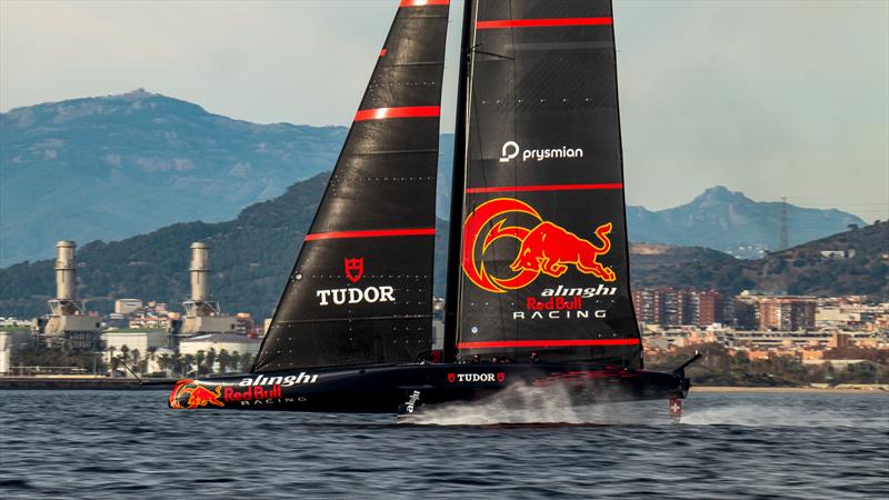 Alinghi Red Bull Racing - AC75 - Day 105 - Barcelona - December 11, 2023 photo copyright Alex Carabi / America's Cup taken at Real Club Nautico de Barcelona and featuring the AC75 class