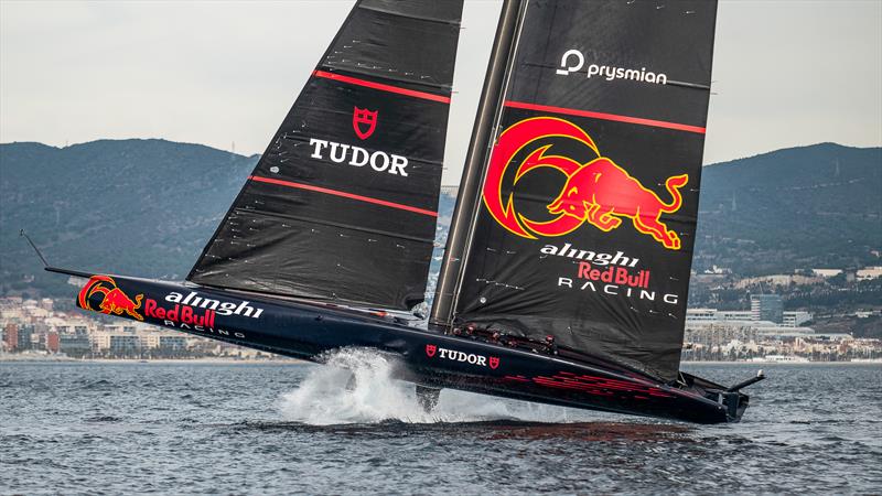 Alinghi Red Bull Racing stalls to a stop - AC75 - Day 106 - Barcelona - December 12, 2023 - photo © Alex Carabi / America's Cup