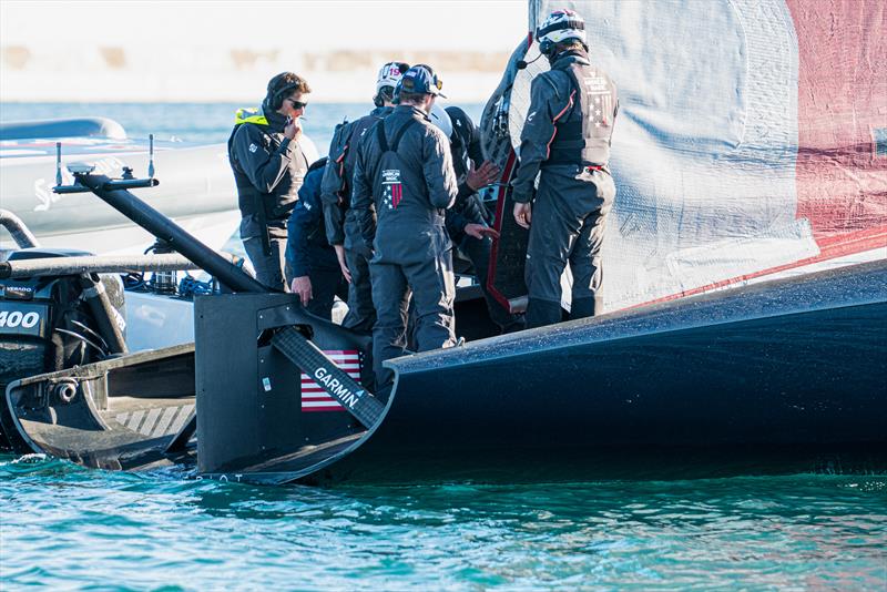 American Magic - Commissioning day for Patriot - AC75 - Day 46 - Barcelona - November 8, 2023 photo copyright Ugo Fonolla / America's Cup taken at Real Club Nautico de Barcelona and featuring the AC75 class