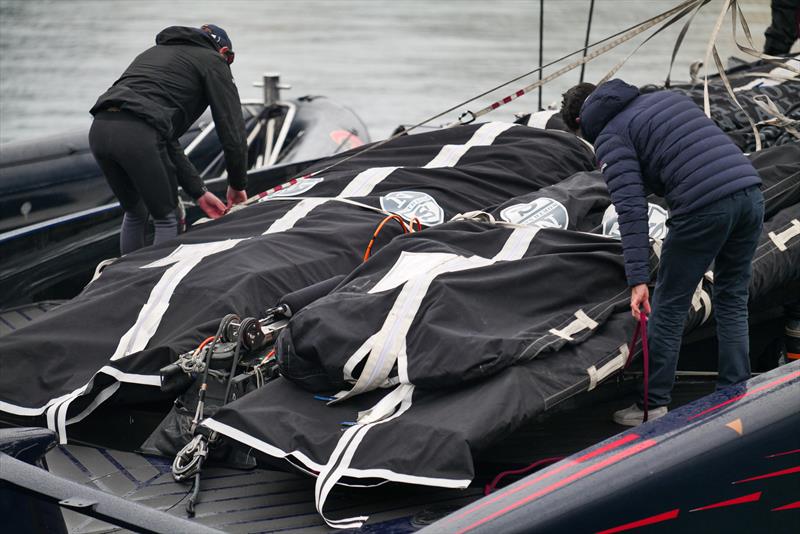 Alinghi Red Bull Racing - AC75 - Day 109 - Barcelona - January 10, 2024 - photo © Alex Carabi / America's Cup