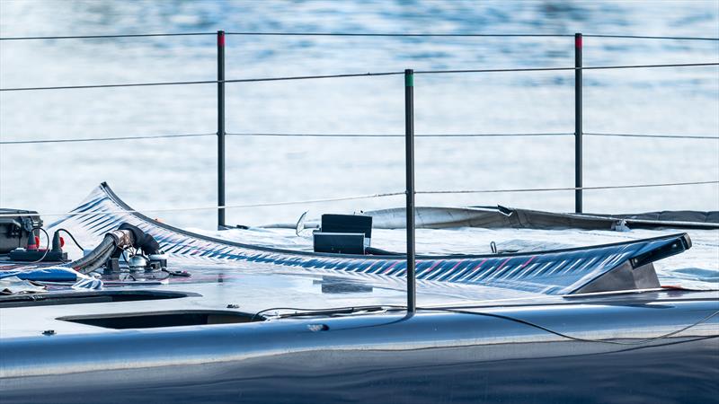 Self tacking jib track - Alinghi Red Bull Racing - AC75 - Day 111 - Barcelona - January 23, 2024 photo copyright Job Vermeulen / America's Cup taken at Société Nautique de Genève and featuring the AC75 class