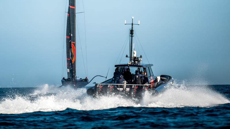 Alinghi Red Bull Racing - AC75 - Day 114 - Barcelona - January 31, 2024 photo copyright Alex Carabi / America's Cup taken at Société Nautique de Genève and featuring the AC75 class