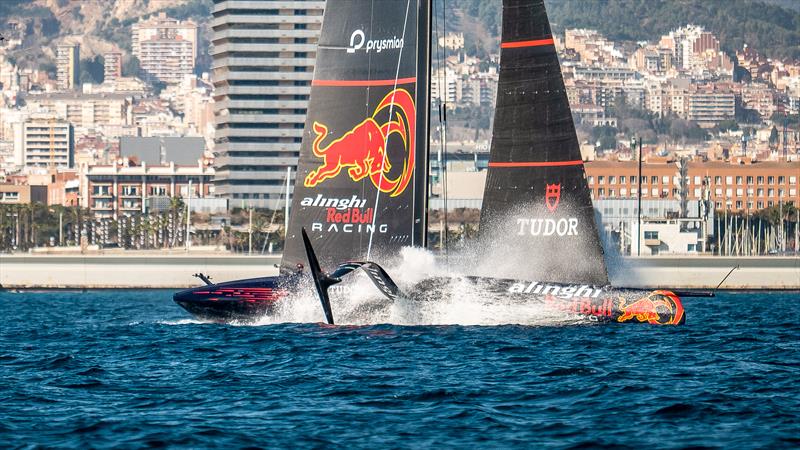 Alinghi Red Bull Racing - AC75 - Day 114 - Barcelona - January 31, 2024 photo copyright Alex Carabi / America's Cup taken at Société Nautique de Genève and featuring the AC75 class