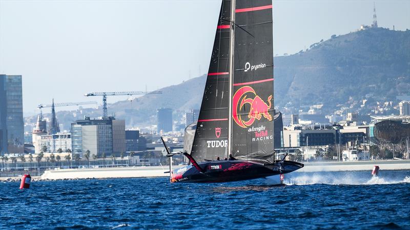 Alinghi Red Bull Racing - AC75 - Day 114 - Barcelona - January 31, 2024 photo copyright Alex Carabi / America's Cup taken at Société Nautique de Genève and featuring the AC75 class