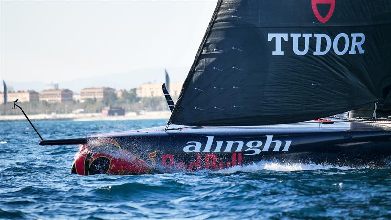 Alinghi Red Bull Racing - AC75 - Day 114 - Barcelona - January 31, 2024 photo copyright Alex Carabi / America's Cup taken at Société Nautique de Genève and featuring the AC75 class