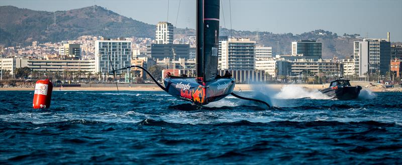 Alinghi Red Bull Racing - AC75 - Day 114 - Barcelona - January 31, 2024 photo copyright Alex Carabi / America's Cup taken at Société Nautique de Genève and featuring the AC75 class