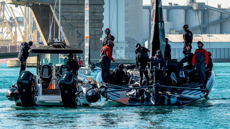 Alinghi Red Bull Racing - AC75 - Day 115 - Barcelona - February 1, 2024 photo copyright Alex Carabi / America's Cup taken at Société Nautique de Genève and featuring the AC75 class