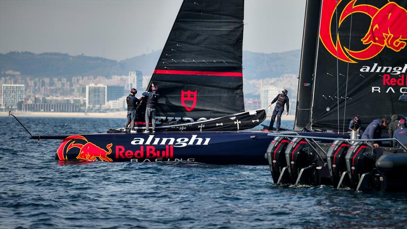 Alinghi Red Bull Racing - AC75 - Day 115 - Barcelona - February 1, 2024 photo copyright Alex Carabi / America's Cup taken at Société Nautique de Genève and featuring the AC75 class
