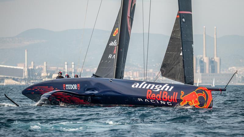 Alinghi Red Bull Racing - AC75 - Day 115 - Barcelona - February 1, 2024 photo copyright Alex Carabi / America's Cup taken at Société Nautique de Genève and featuring the AC75 class