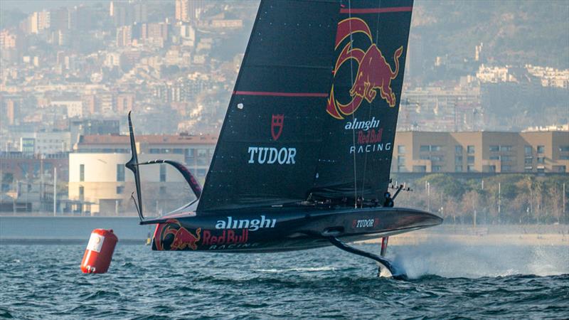 Alinghi Red Bull Racing - AC75 - Day 117 - Barcelona - February 7, 2024 photo copyright Alex Carabi / America's Cup taken at Société Nautique de Genève and featuring the AC75 class