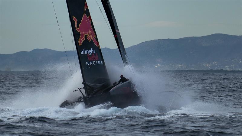 Alinghi Red Bull Racing - AC75 - Day 120 - Barcelona - February 26, 2024 photo copyright Alex Carabi / America's Cup taken at Société Nautique de Genève and featuring the AC75 class