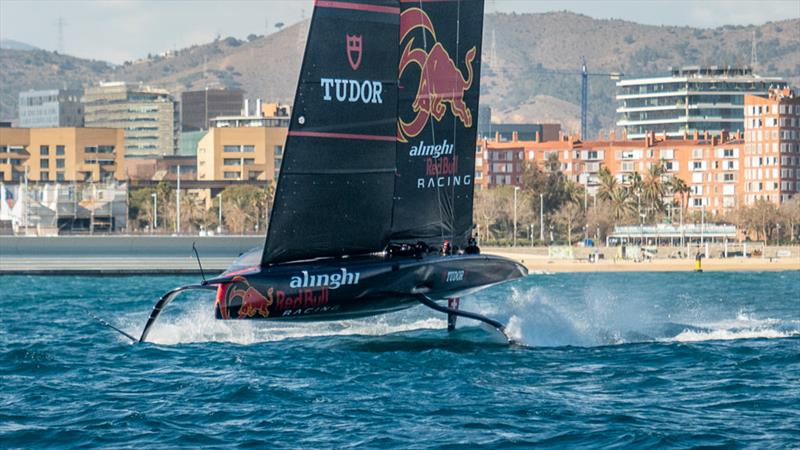 Alinghi Red Bull Racing - AC75 - Day 121 - Barcelona - February 27, 2024 photo copyright Alex Carabi / America's Cup taken at Société Nautique de Genève and featuring the AC75 class