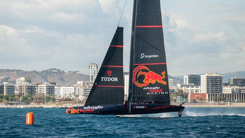 Alinghi Red Bull Racing - AC75 - Day 121 - Barcelona - February 27, 2024 photo copyright Alex Carabi / America's Cup taken at Société Nautique de Genève and featuring the AC75 class