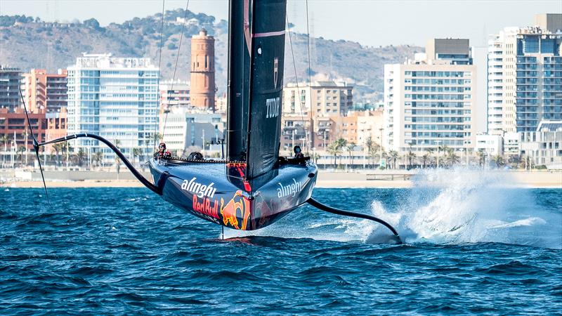 Alinghi Red Bull Racing - AC75 - Day 122 - Barcelona - February 29, 2024 photo copyright Alex Carabi / America's Cup taken at Société Nautique de Genève and featuring the AC75 class